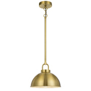 EMERSON Antique Gold Iron 25cm Dome Rod E27 Pendant