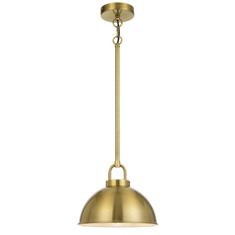 EMERSON Antique Gold Iron 25cm Dome Rod E27 Pendant