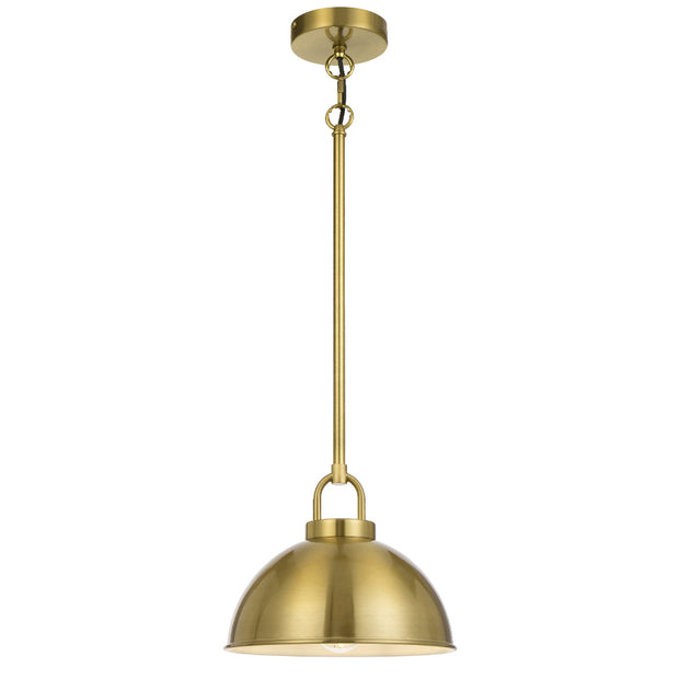 EMERSON Antique Gold Iron 25cm Dome Rod E27 Pendant