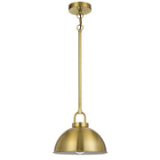 EMERSON Antique Gold Iron 25cm Dome Rod E27 Pendant