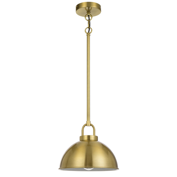 EMERSON Antique Gold Iron 25cm Dome Rod E27 Pendant