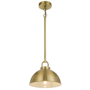 EMERSON Antique Gold Iron 25cm Dome Rod E27 Pendant