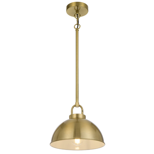 EMERSON Antique Gold Iron 25cm Dome Rod E27 Pendant