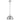 EMERSON Chrome Iron 25cm Dome Rod E27 Pendant