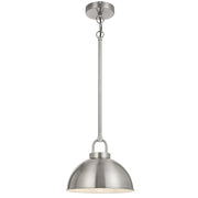 EMERSON Nickel Iron 25cm Dome Rod E27 Pendant