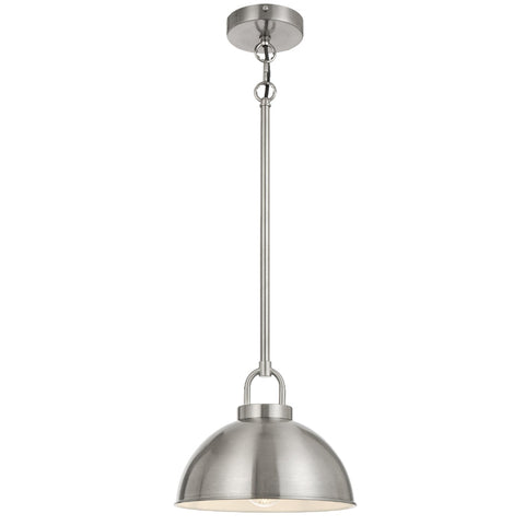 EMERSON Nickel Iron 25cm Dome Rod E27 Pendant