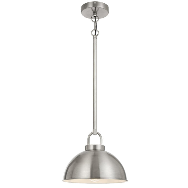 EMERSON Nickel Iron 25cm Dome Rod E27 Pendant