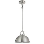 EMERSON Nickel Iron 25cm Dome Rod E27 Pendant