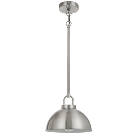 EMERSON Nickel Iron 25cm Dome Rod E27 Pendant