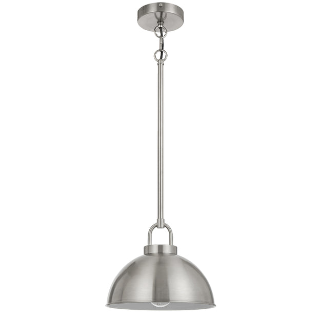 EMERSON Nickel Iron 25cm Dome Rod E27 Pendant