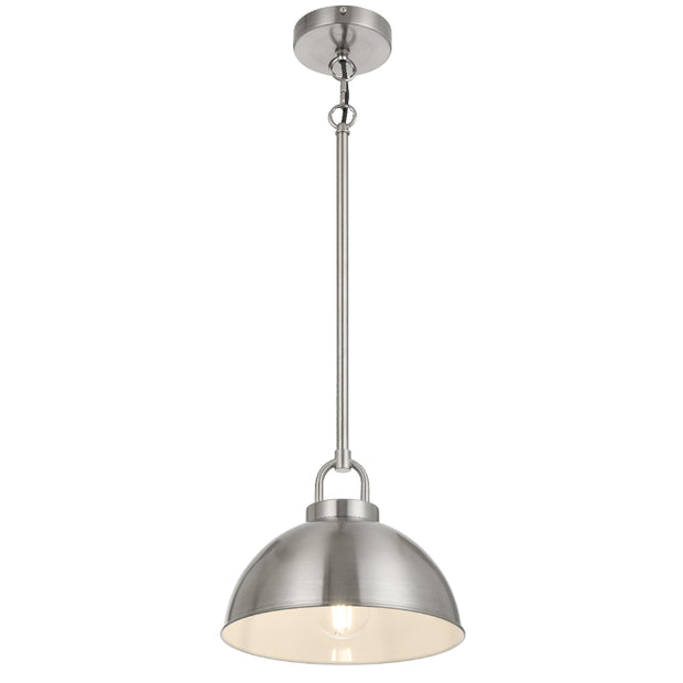 EMERSON Nickel Iron 25cm Dome Rod E27 Pendant