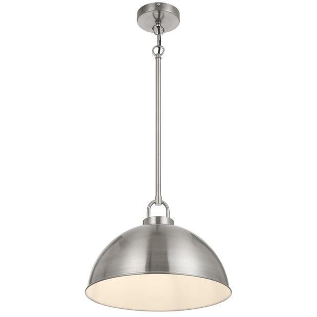 EMERSON Nickel Iron 35cm Dome Rod E27 Pendant
