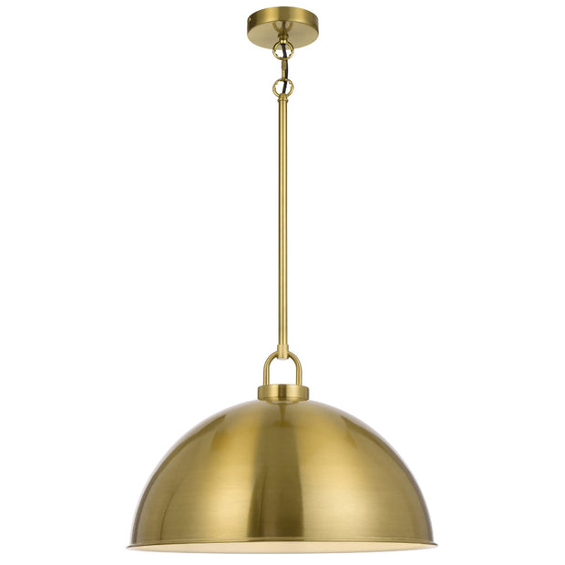 EMERSON Antique Gold Iron 45cm Dome Rod E27 Pendant