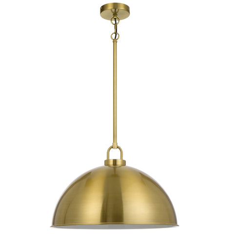 EMERSON Antique Gold Iron 45cm Dome Rod E27 Pendant