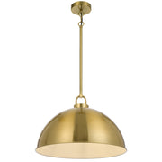 EMERSON Antique Gold Iron 45cm Dome Rod E27 Pendant