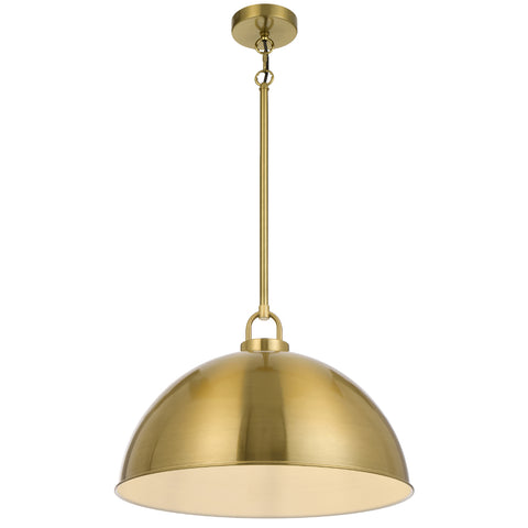 EMERSON Antique Gold Iron 45cm Dome Rod E27 Pendant