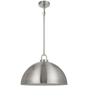 EMERSON Nickel Iron 45cm Dome Rod E27 Pendant