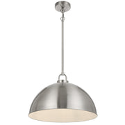EMERSON Nickel Iron 45cm Dome Rod E27 Pendant