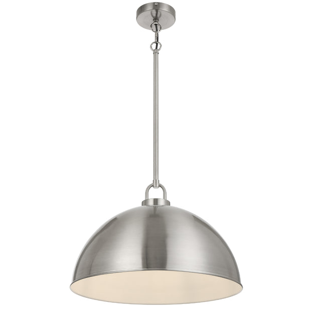 EMERSON Nickel Iron 45cm Dome Rod E27 Pendant