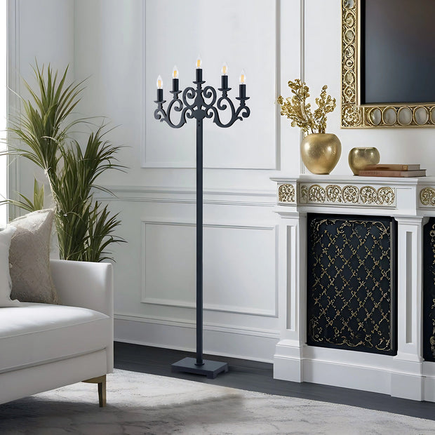 Emporia 5 Light Black Floor Lamp