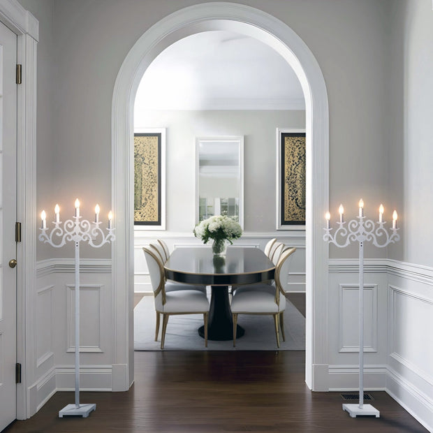 Emporia 5 Light White Floor Lamp