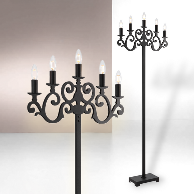 Emporia 5 Light Black Floor Lamp