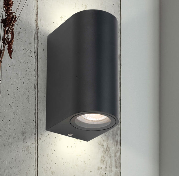Eos IP54 Exterior Up/Down Wall Light Black