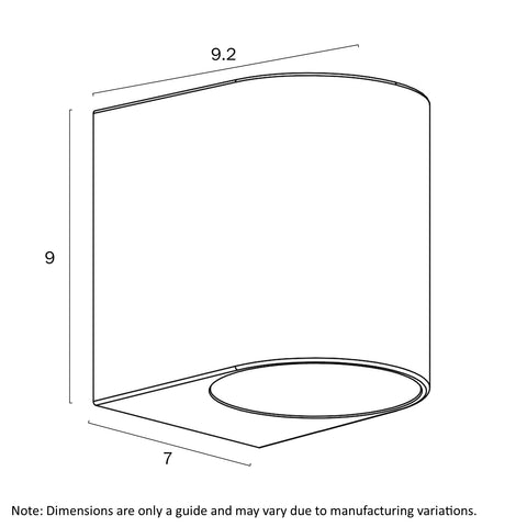 EOS II 1 Light Black Exterior Wall Light