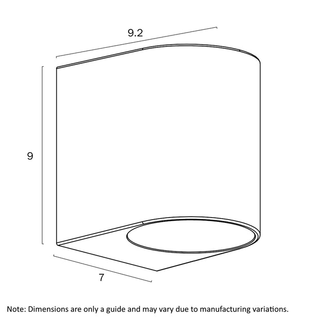 EOS II 1 Light Black Exterior Wall Light