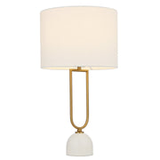 Erden Table Lamp White, Antique Gold and Ivory