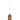 Espejo E27 Oblong Pendant Dotted Copper