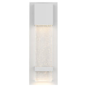 Estrada 10W 3000K LED IP44 Exterior Wall Light White Sand with Seed Glass