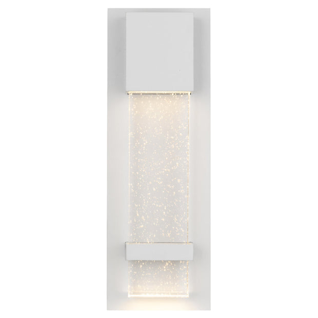 Estrada 10W 3000K LED IP44 Exterior Wall Light White Sand with Seed Glass