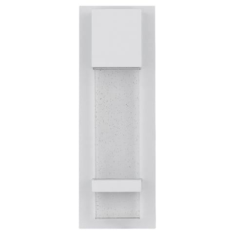 Estrada 10W 3000K LED IP44 Exterior Wall Light White Sand with Seed Glass