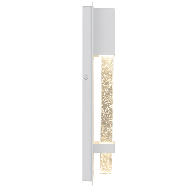 Estrada 10W 3000K LED IP44 Exterior Wall Light White Sand with Seed Glass