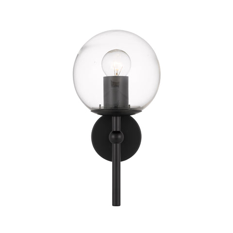 Eterna 1 Wall Light Black and Clear