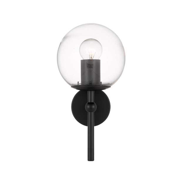 Eterna 1 Wall Light Black and Clear