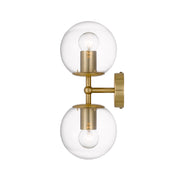 Eterna 2 Wall Light Antique Gold and Clear