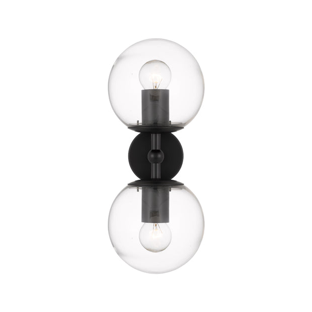 Eterna 2 Wall Light Black and Clear