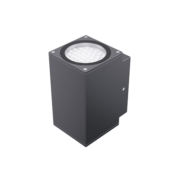 Arbor 40w-20w CCT LED 60Deg Black Up/Down Square IP66 Commerical Wall Light