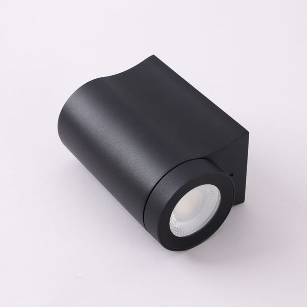 Archie 8w CCT LED 45Deg Down Only Black IP65 Wall Light