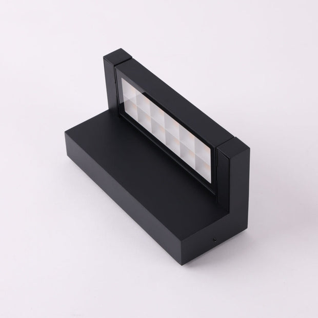 Hutch 18w 4000K LED Black Adjustable IP65 Wall Light