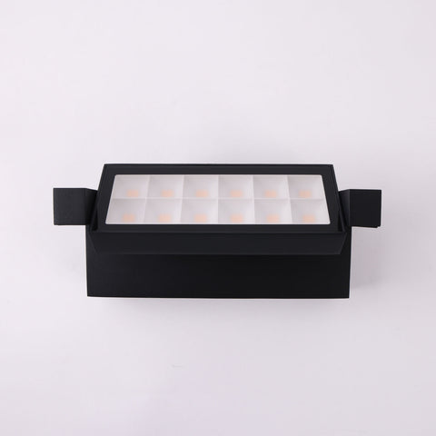 Hutch 18w 3000K LED Black Adjustable IP65 Wall Light
