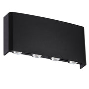 Eyvor 8 Light Wall Lamp 8w 3CCT Black IP65