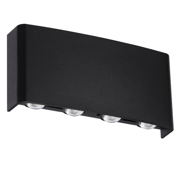 Eyvor 8 Light Wall Lamp 8w 3CCT Black IP65