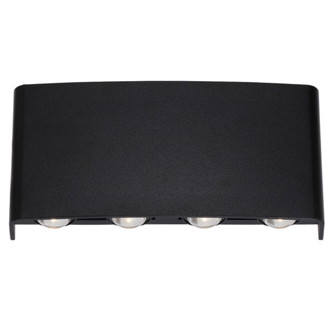 Eyvor 8 Light Wall Lamp 8w 3CCT Black IP65