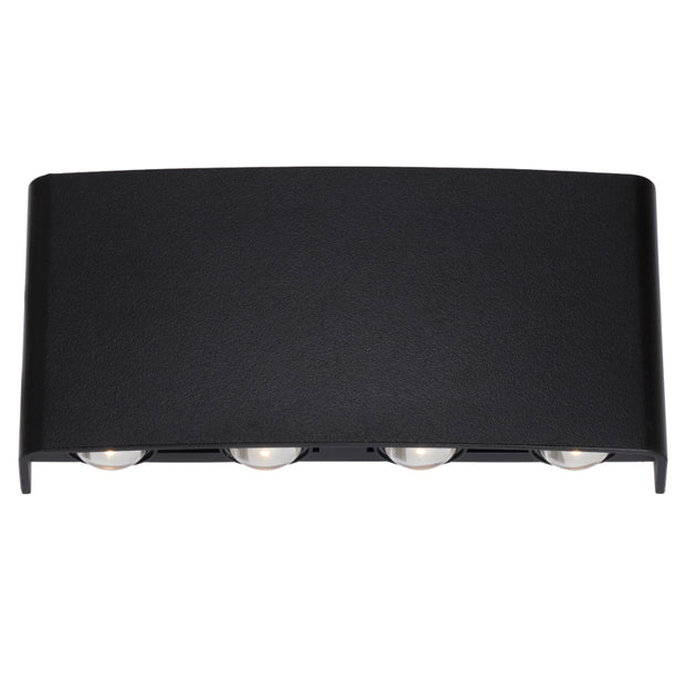 Eyvor 8 Light Wall Lamp 8w 3CCT Black IP65