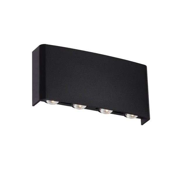 Eyvor 8 Light Wall Lamp 8w 3CCT Black IP65