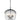 Evelyn 6lt Pendant Black and Frosted Crystal 48cm