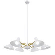 Farbon 6lt Pendant White and Brass